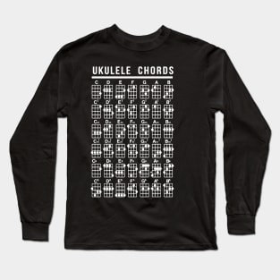 ukulele chords geek computer Long Sleeve T-Shirt